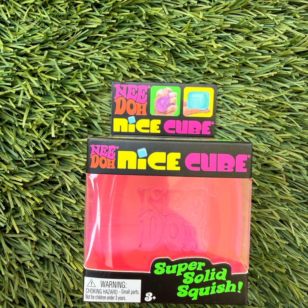NeeDoh Nice Cube Squishy Stress Toy - Bright Pink